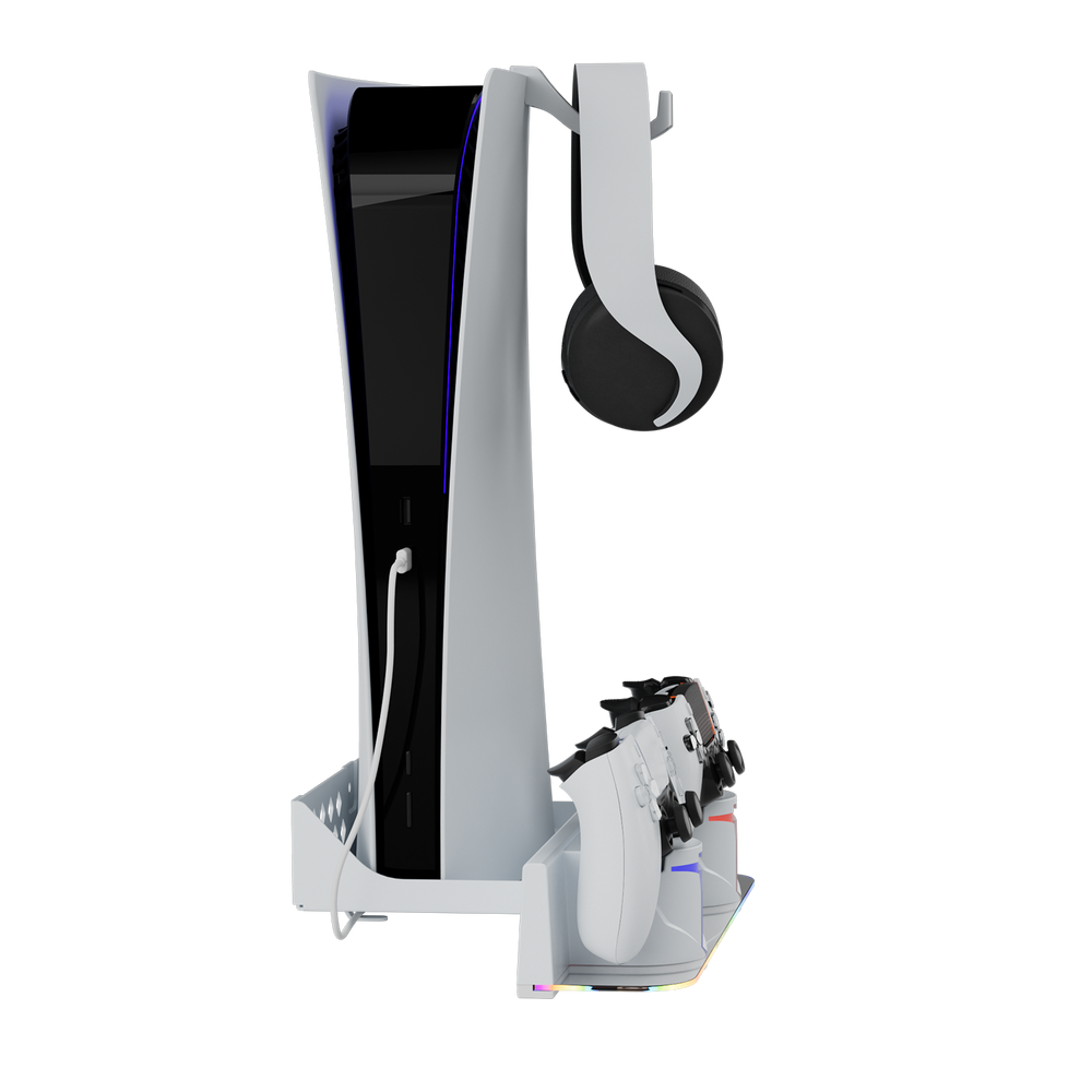 Hosanwell PS5 Wall Mount Kit with Charging Station White