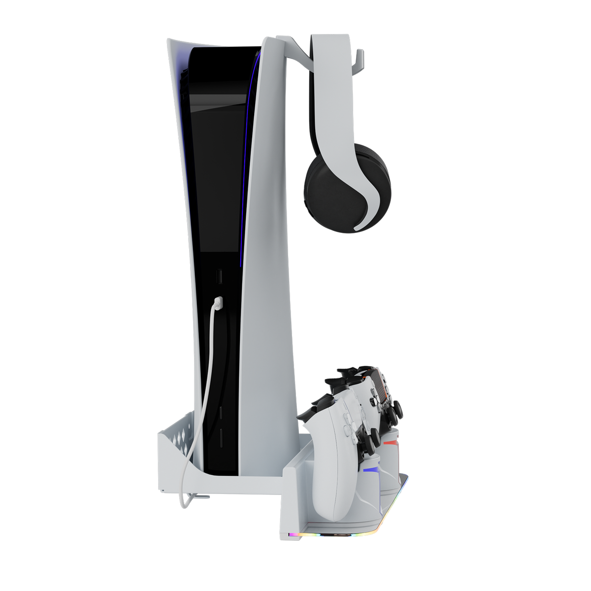 Hosanwell PS5 Wall Mount Kit with Charging Station White