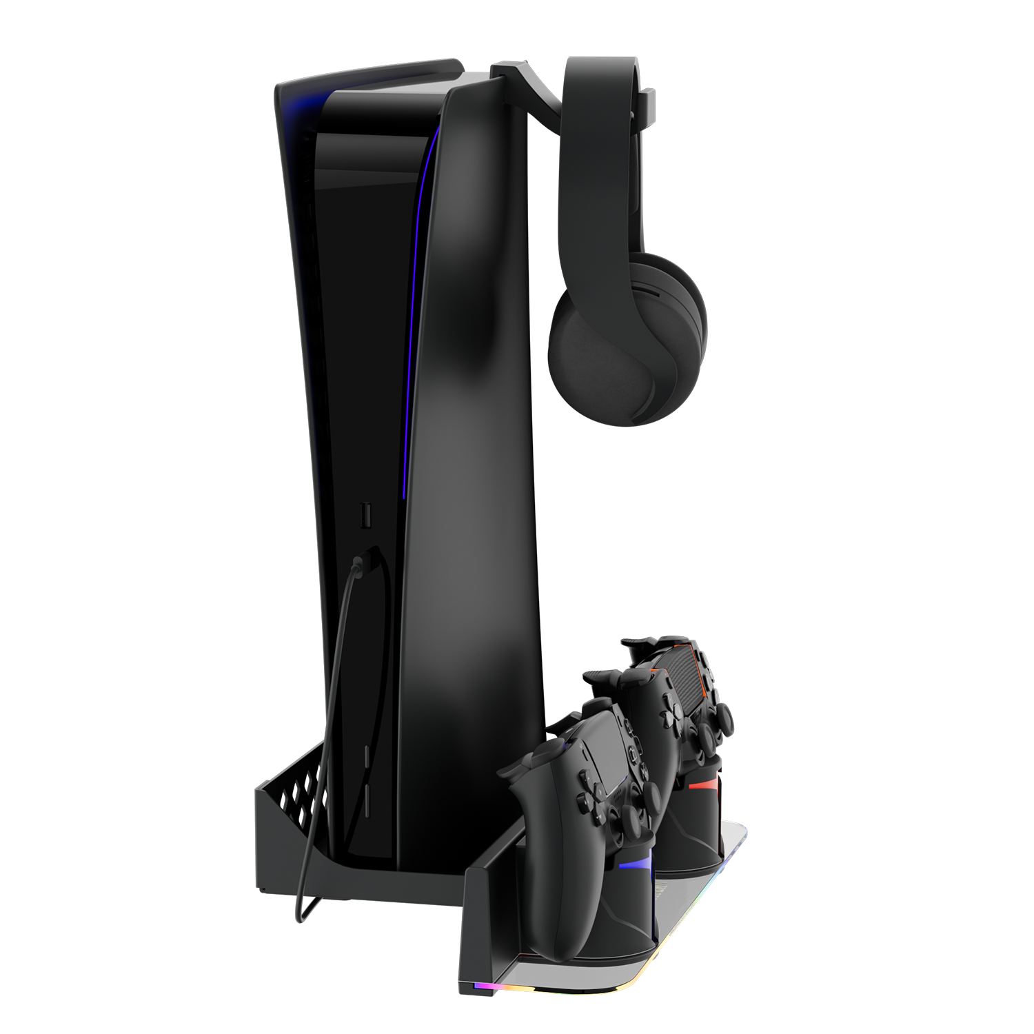 Hosanwell Black PS5 Wall Mount Kit for Dark Gaming Setups