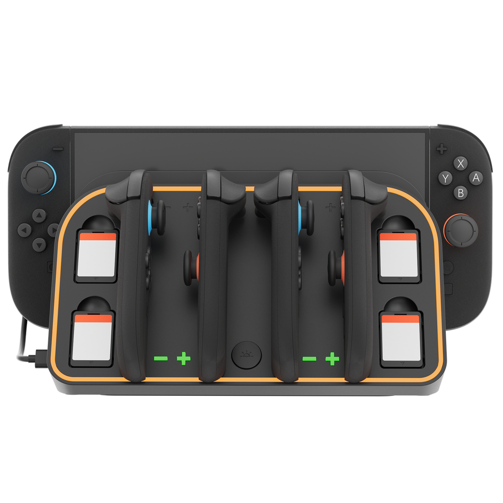 RGB Light Wall Mount for Switch 2, 4 Joy-Cons Charging
