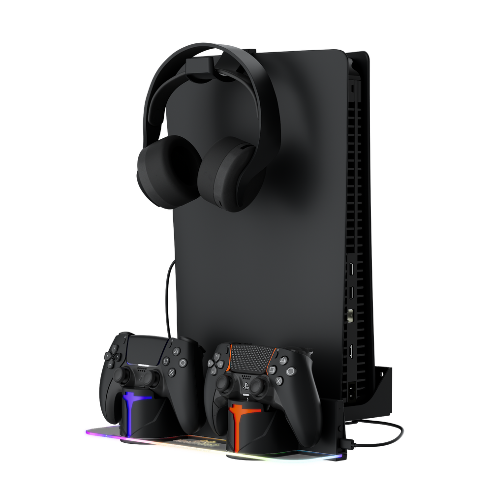Hosanwell Black PS5 Wall Mount Kit for Dark Gaming Setups