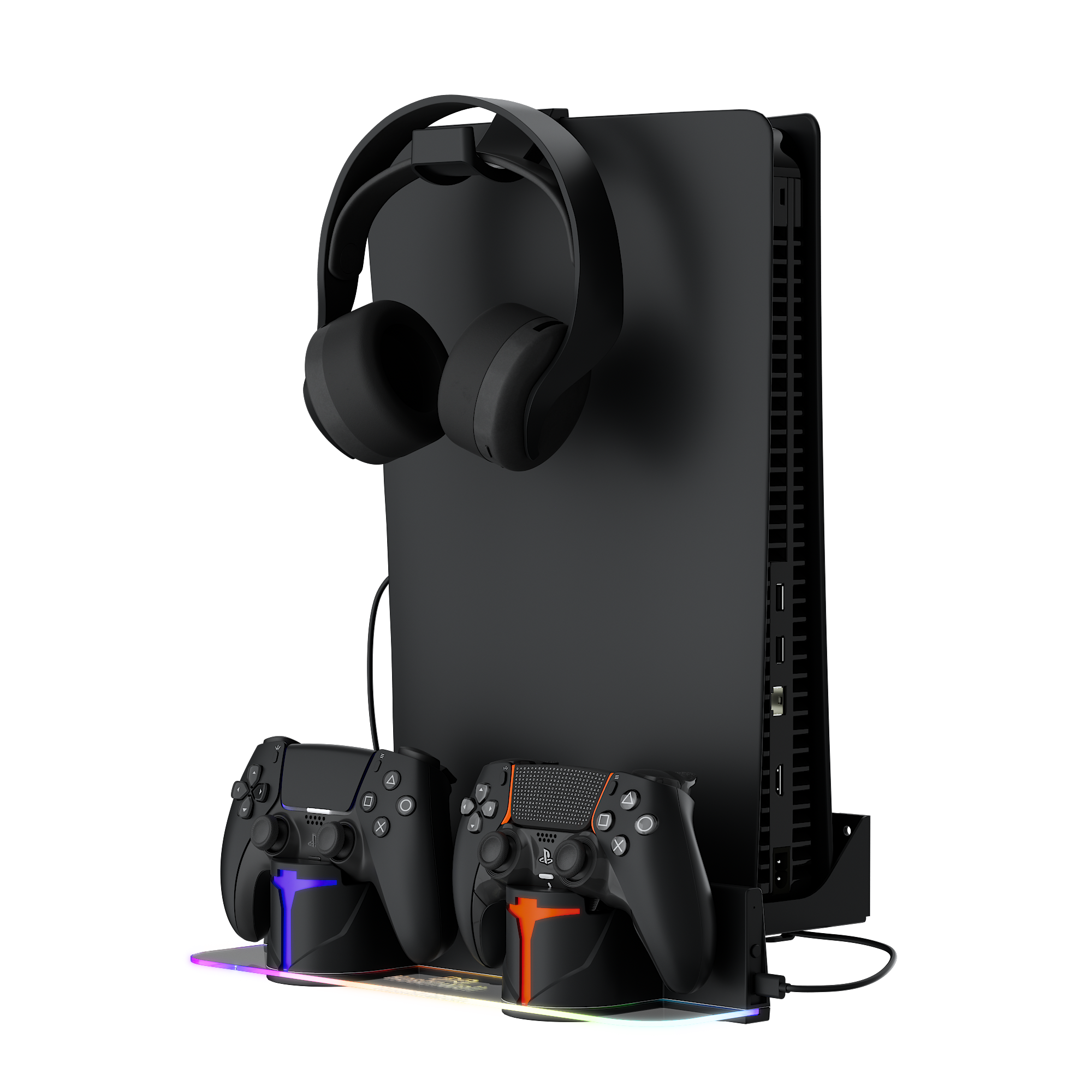 Hosanwell Black PS5 Wall Mount Kit for Dark Gaming Setups
