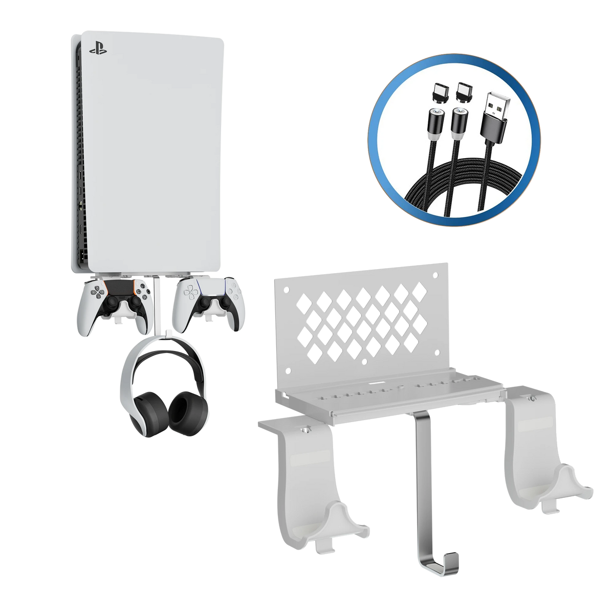 Hosanwell 5-in-1 PS5 Wall Mount Kit
