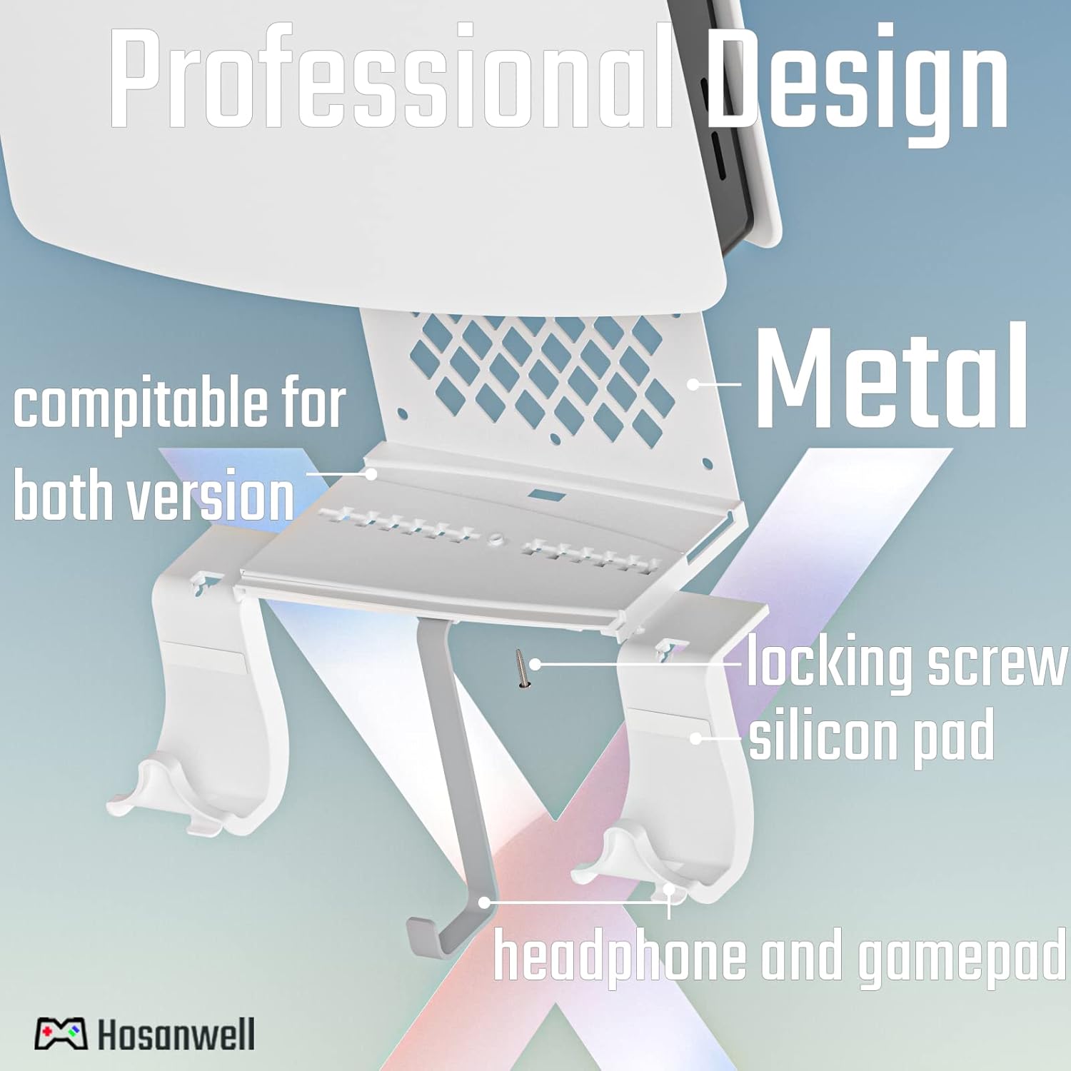 Hosanwell 5-in-1 PS5 Wall Mount Kit