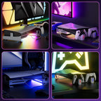 Hosanwell PS5 Slim/Pro Horizontal Stand with Cooling Fans & Controller Charging