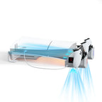 PS5 Slim / Pro horizontal stand with dual cooling fans and airflow design