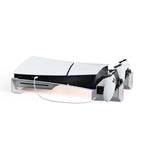 HOSANWELL PS5 Slim / Pro horizontal stand with cooling fans, RGB lighting, and controller charging