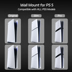 Hosanwell Black PS5 Wall Mount Kit for Dark Gaming Setups