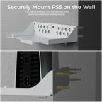 Secure PS5 wall mount bracket with metal structure for stable console storage