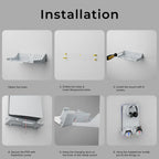 Step by step installation guide for Hosanwell PS5 wall mount kit with charging station