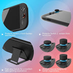 Nintendo Switch 2 silicone cover, tempered-glass screen protector, adjustable stand, and four thumb grip heights