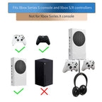 Wall Mount Holder Bundle for XBOX Series S, Detachable Controller Bracket with Charging Hole & Earphone Wall Mount